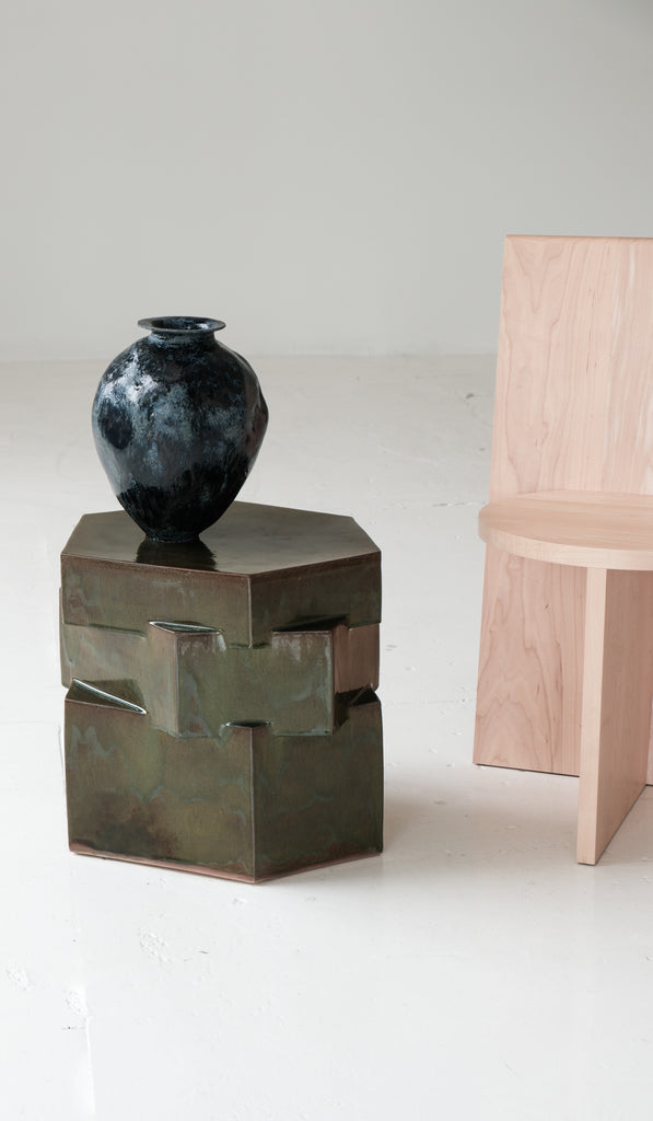 IN STOCK B Zippy Triple Tier Hex Side Table