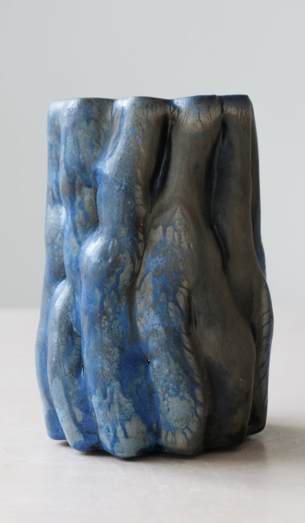 Clair Catillaz Bright Blue Ash Pinch Vessel