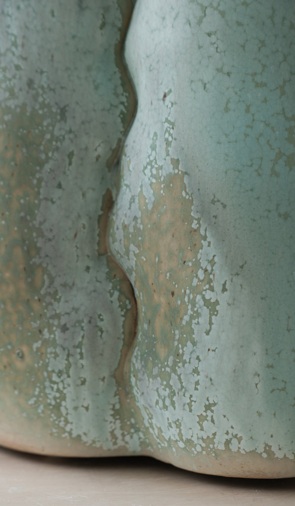 Clair Catillaz Long Copper Crystal Pinch Vessel