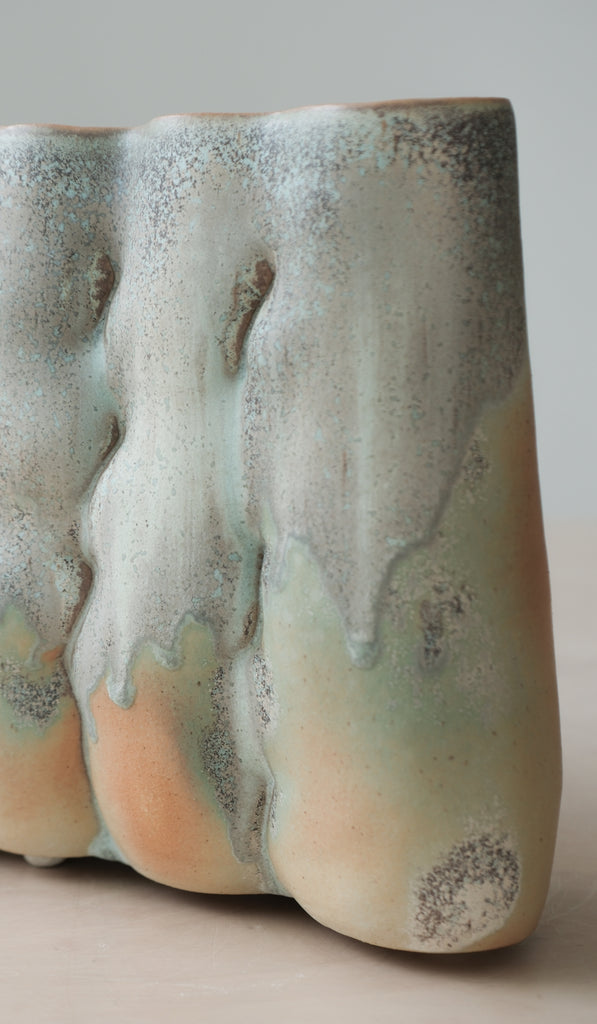 Clair Catillaz Long Matte Crystal Pinch Vessel