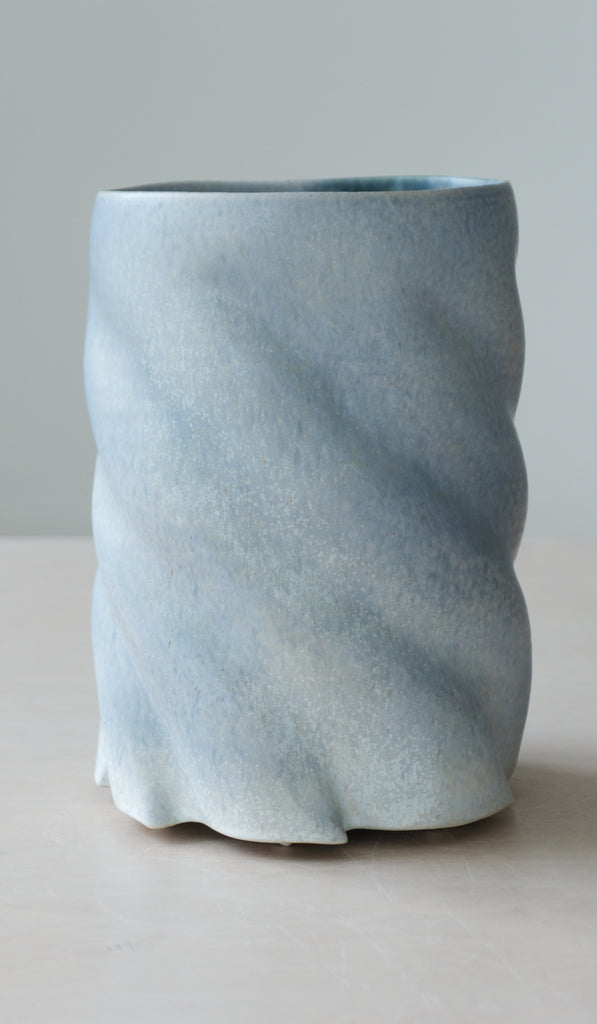 Clair Catillaz Pale Blue Matte Twist Vessel