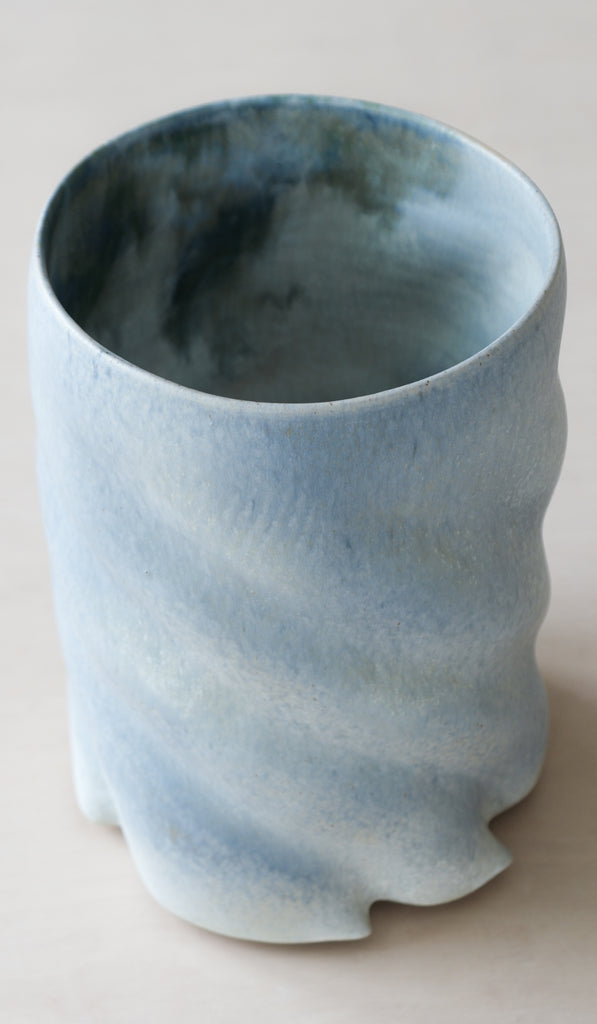 Clair Catillaz Pale Blue Matte Twist Vessel