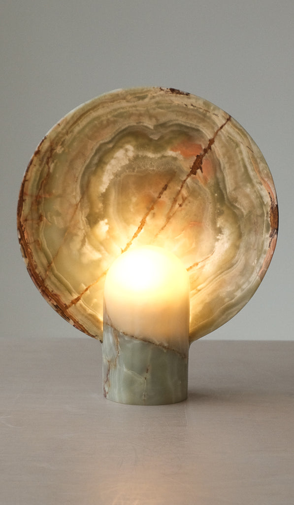 IN STOCK Studio Henry Wilson Bamboo Onyx Surface Sconce Table Lamp - Spartan Shop