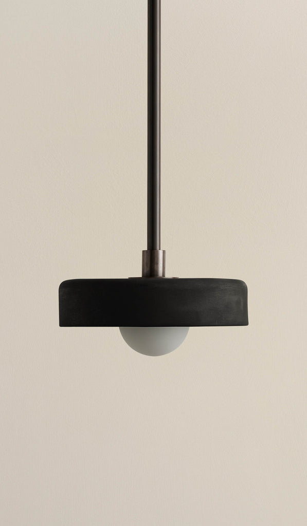 In Common With Black Ceramic Disc Pendant