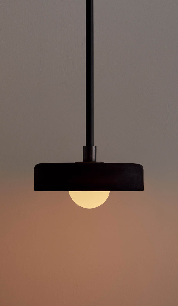 In Common With Black Ceramic Disc Pendant