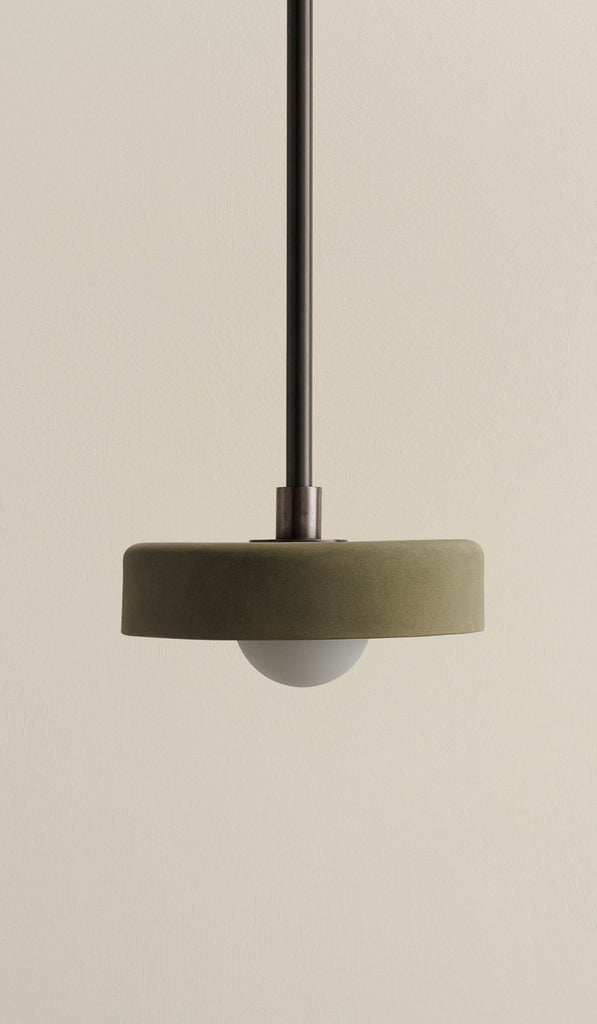 In Common With Green Ceramic Disc Pendant