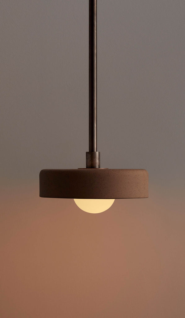 In Common With Tan Ceramic Disc Pendant