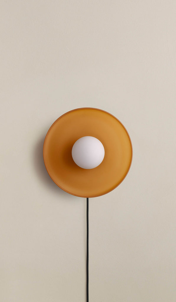 In Common With Sandblasted Amber Glass Disc Surface Mount - Spartan Shop