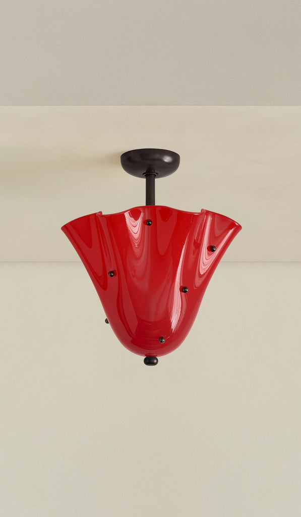 In Common With Blown Glass Fazzo Surface Mount with Dots