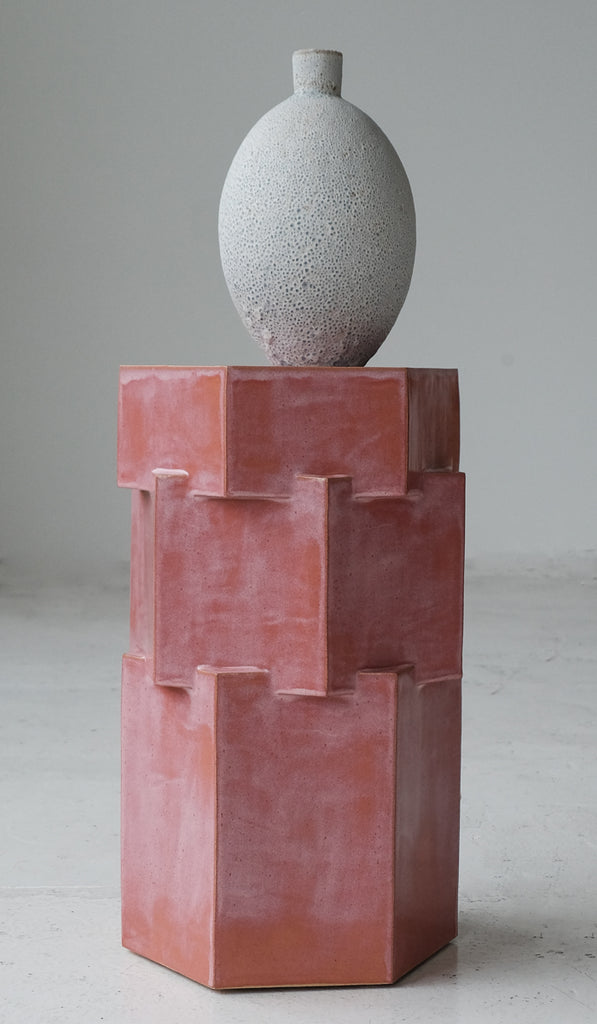 B Zippy Sunset Pink Tall Triple Tier Hex Side Table - Spartan Shop