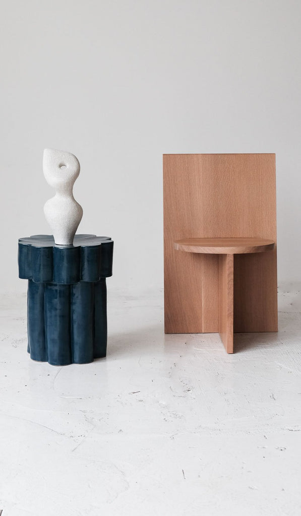 B Zippy Almost Teal Double Tier Cloud Side Table - Spartan Shop