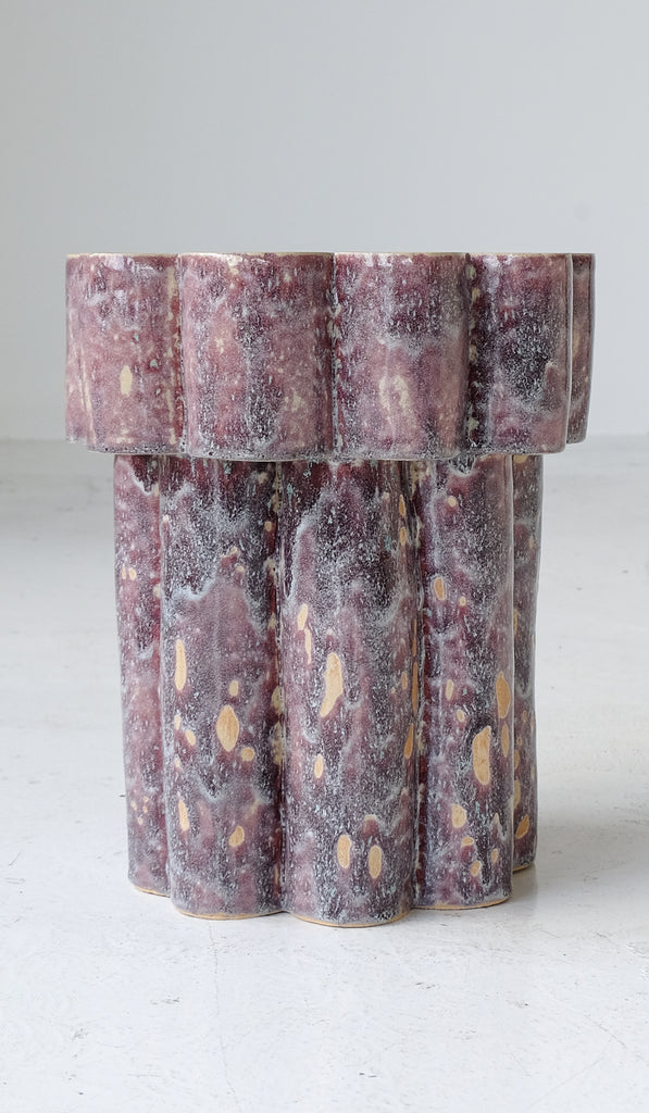 B Zippy Snowy Plum Double Tier Cloud Side Table - Spartan Shop