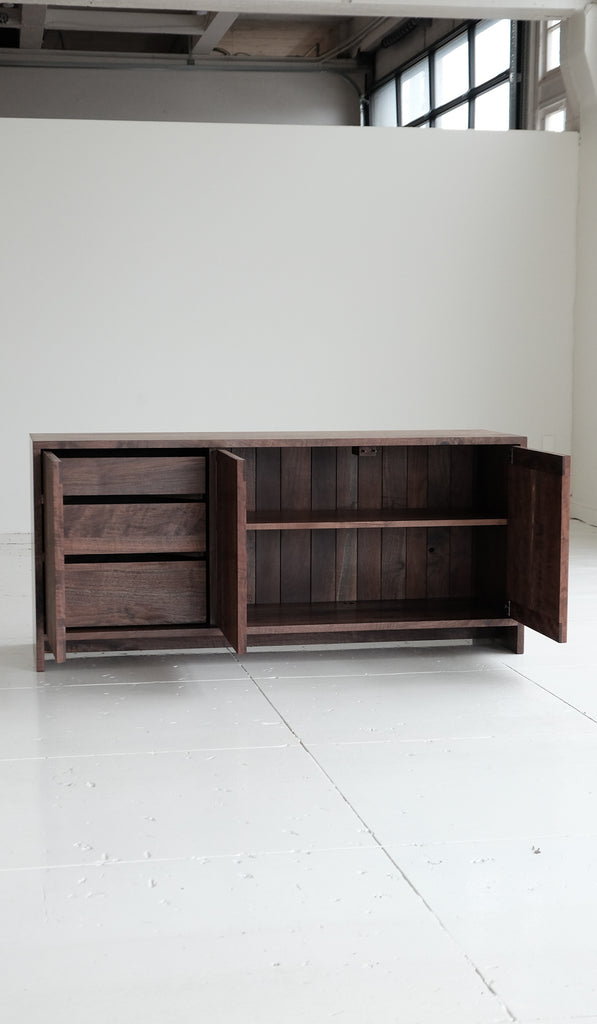 Material Oregon Walnut Slatted Credenza