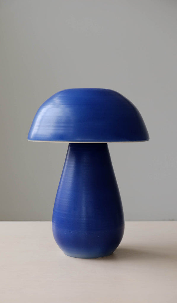 Nicholas Bijan Pourfard Cobalt Blue Mushroom Table Lamp