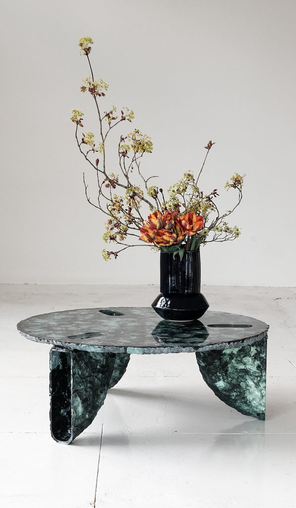 IN STOCK Ross Hansen Green Molded Coffee Table