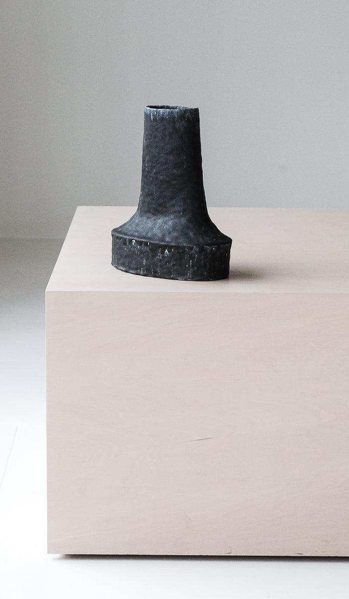 Giselle Hicks Speckled Black Oval Swoop Vessel