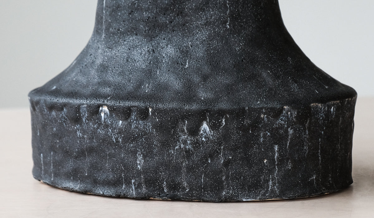 Giselle Hicks Speckled Black Oval Swoop Vessel