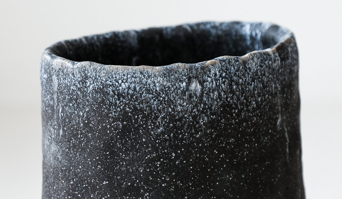 Giselle Hicks Speckled Black Oval Swoop Vessel