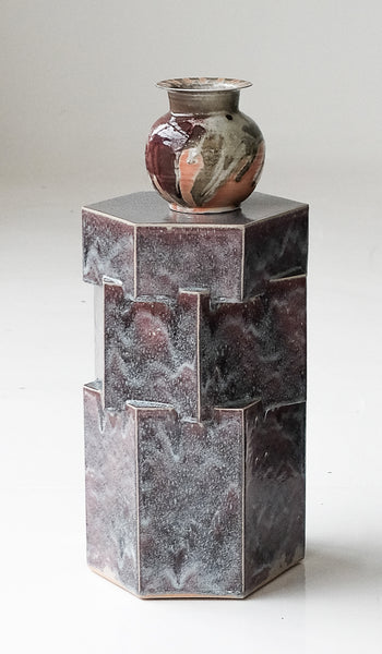 B Zippy Tall Triple Tier Hex Side Table