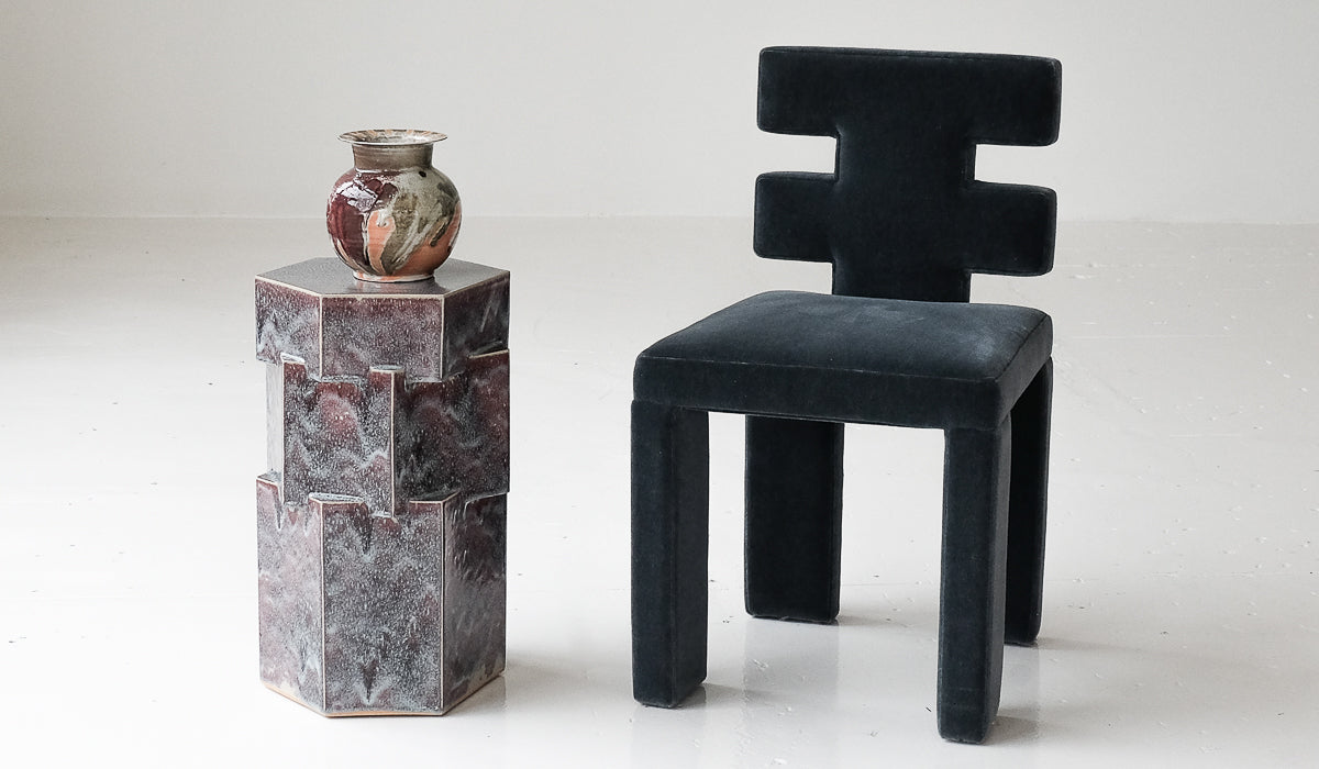 B Zippy Snowy Plum Tall Triple Tier Hex Side Table - Spartan Shop