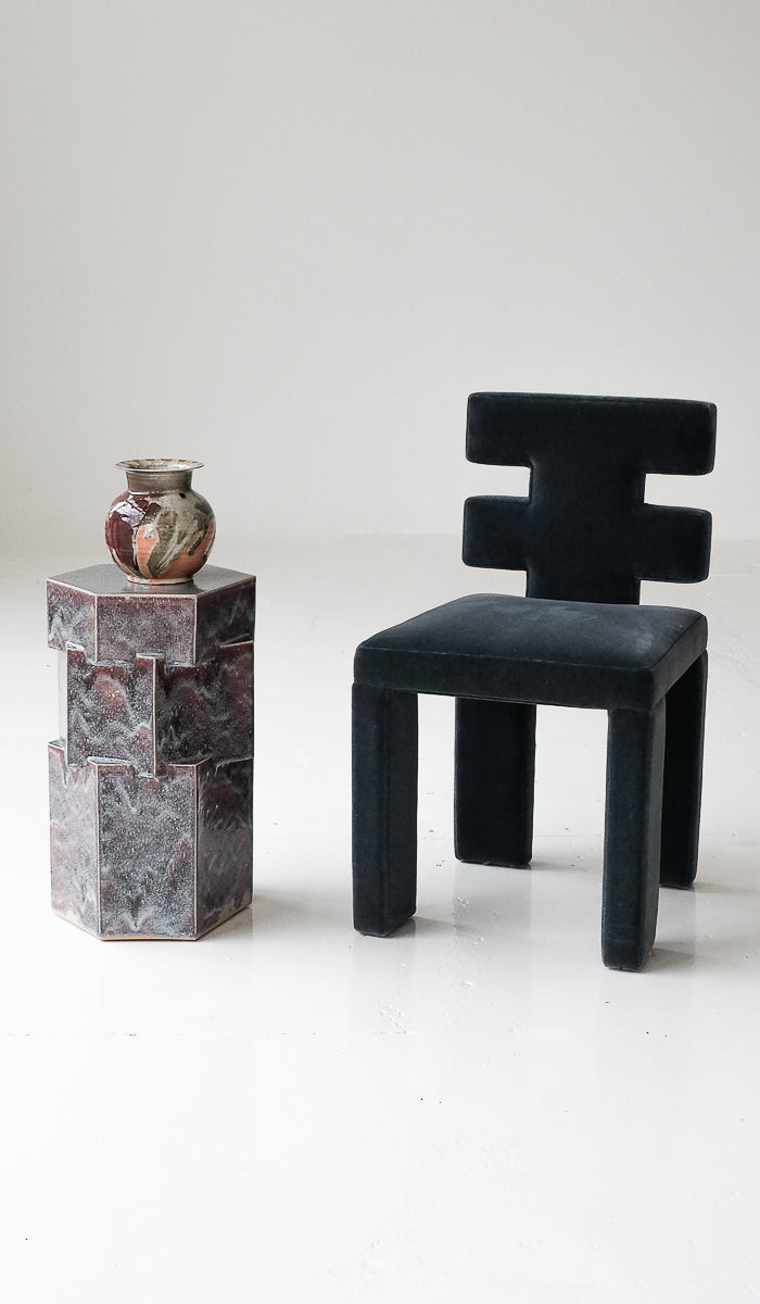 B Zippy Snowy Plum Tall Triple Tier Hex Side Table - Spartan Shop