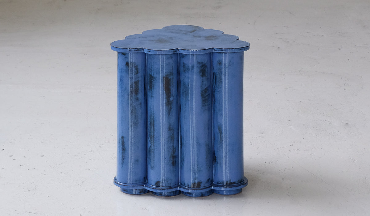 B Zippy Single Tier Ruffle Side Table