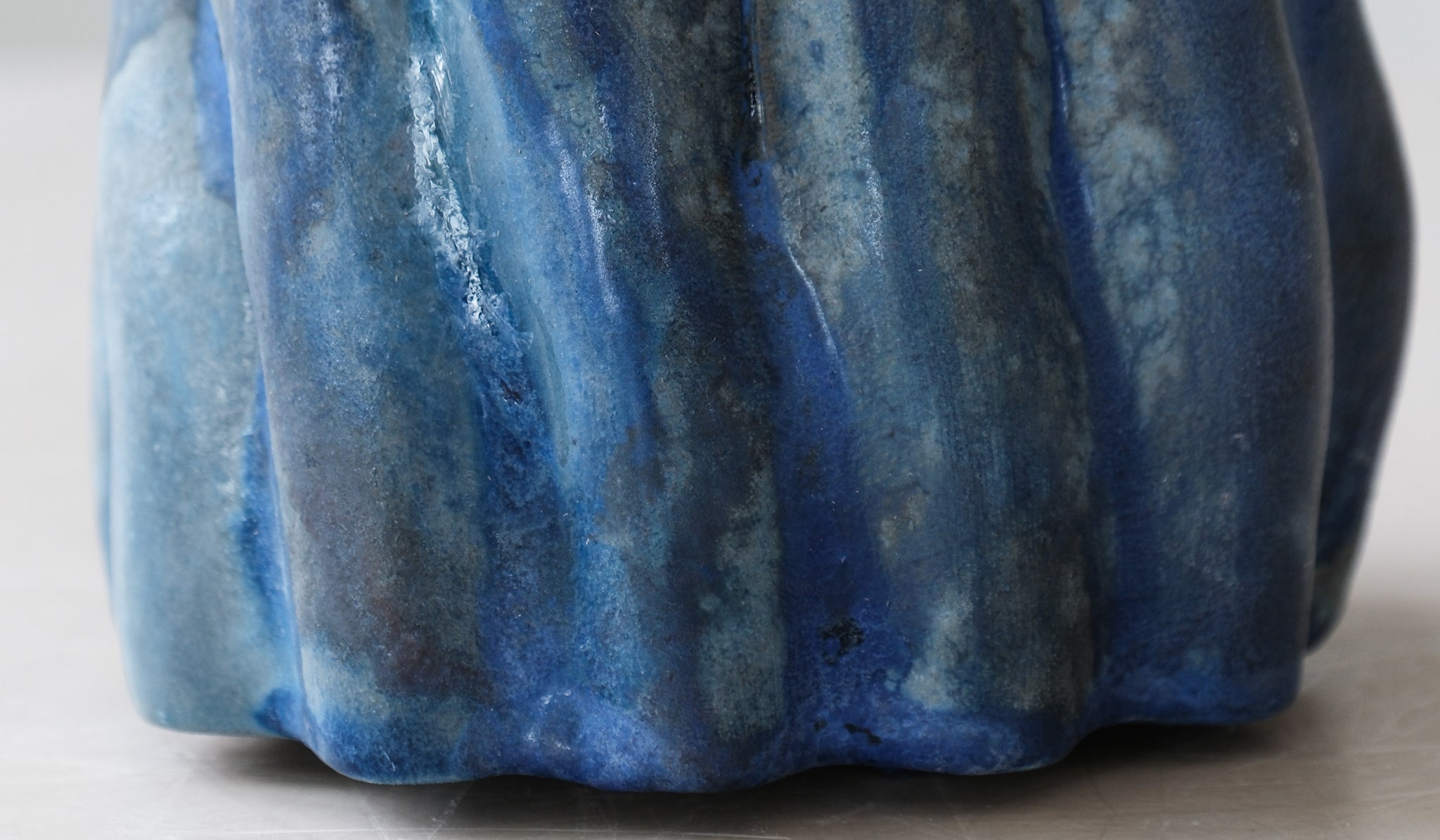 Clair Catillaz Bright Blue Ash Pinch Vessel