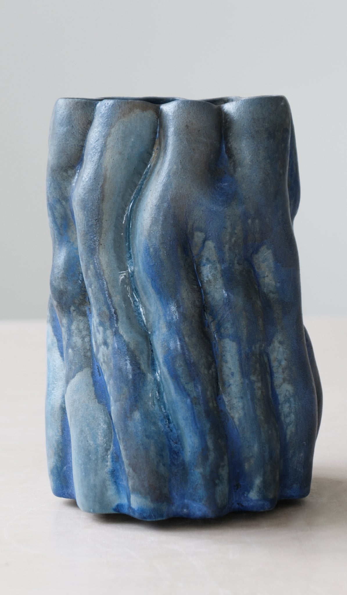 Clair Catillaz Bright Blue Ash Pinch Vessel
