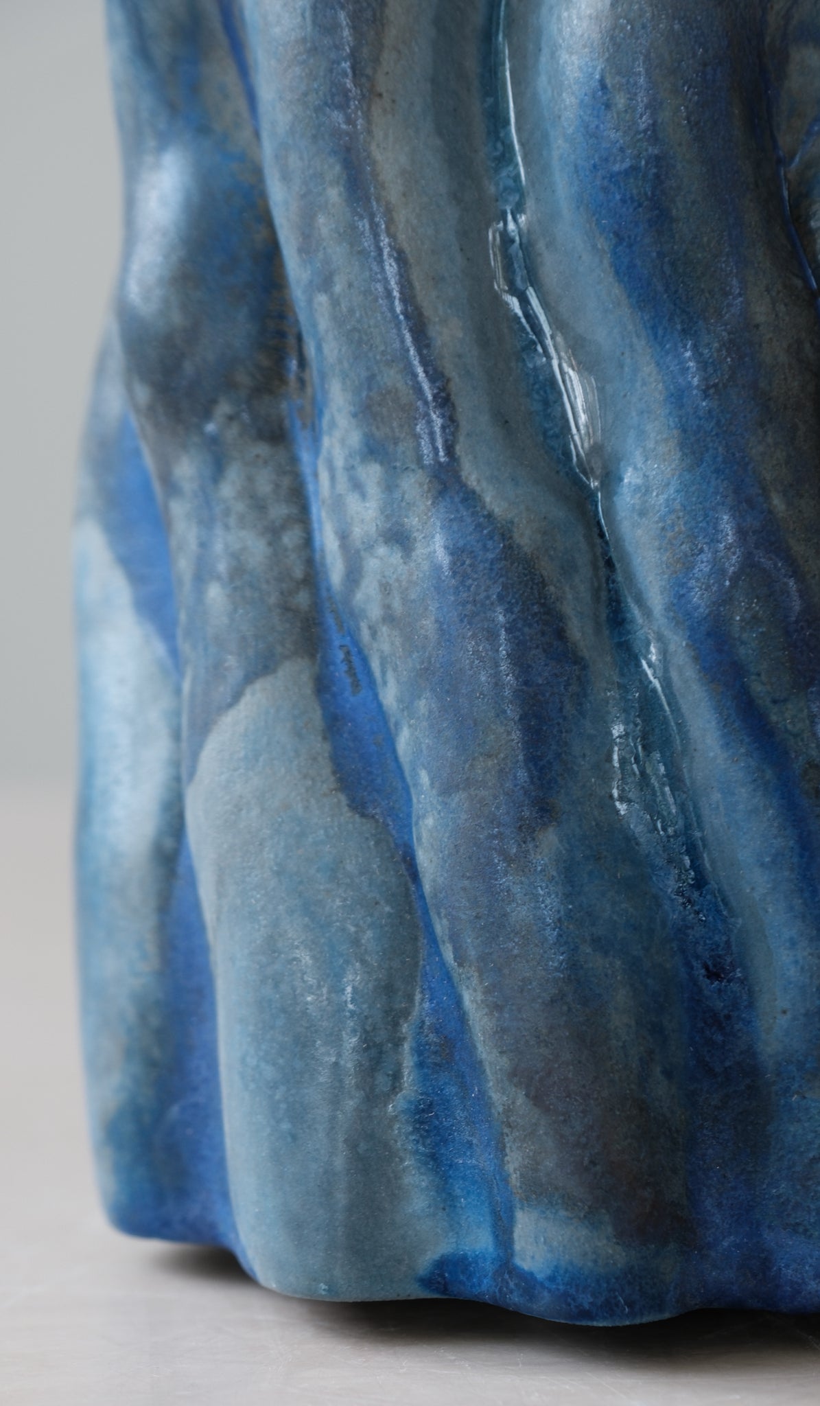 Clair Catillaz Bright Blue Ash Pinch Vessel