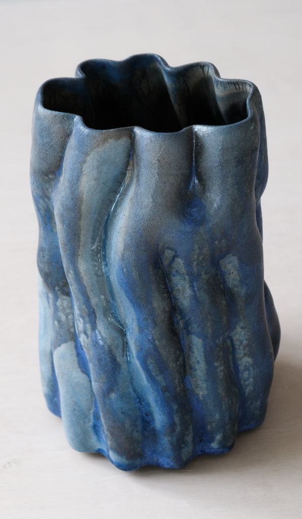 Clair Catillaz Bright Blue Ash Pinch Vessel