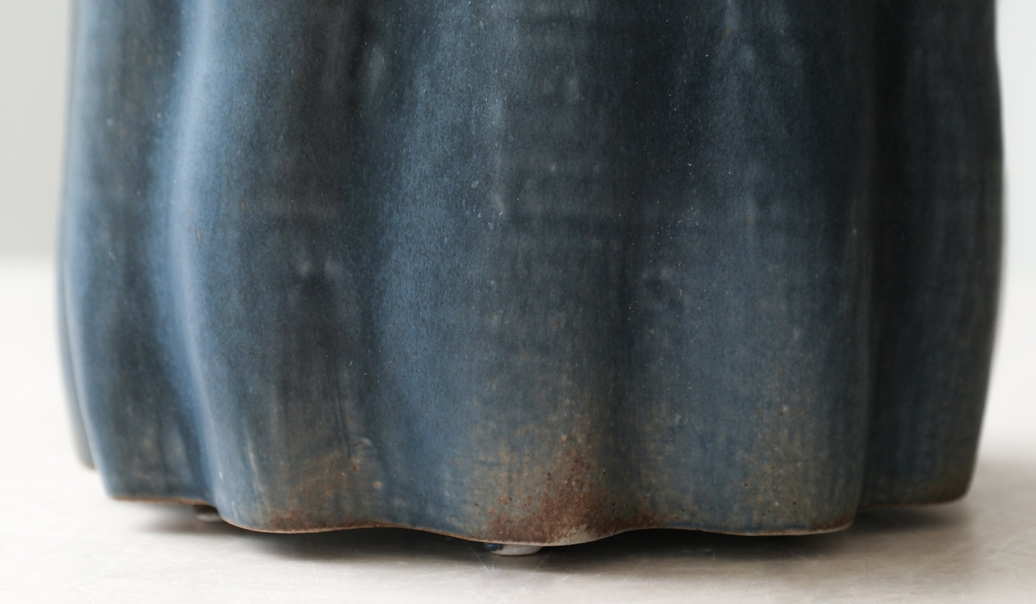 Clair Catillaz Navy Wavy Tall Vessel