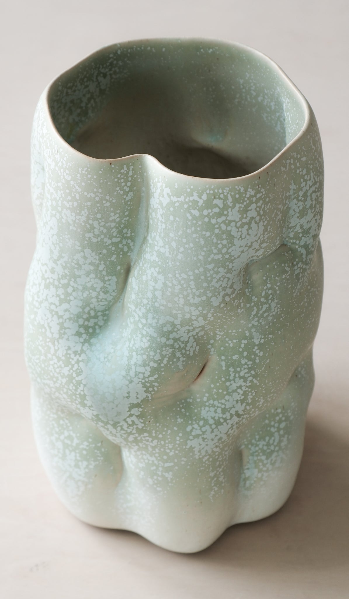 Clair Catillaz Copper Crystal Tall Vessel