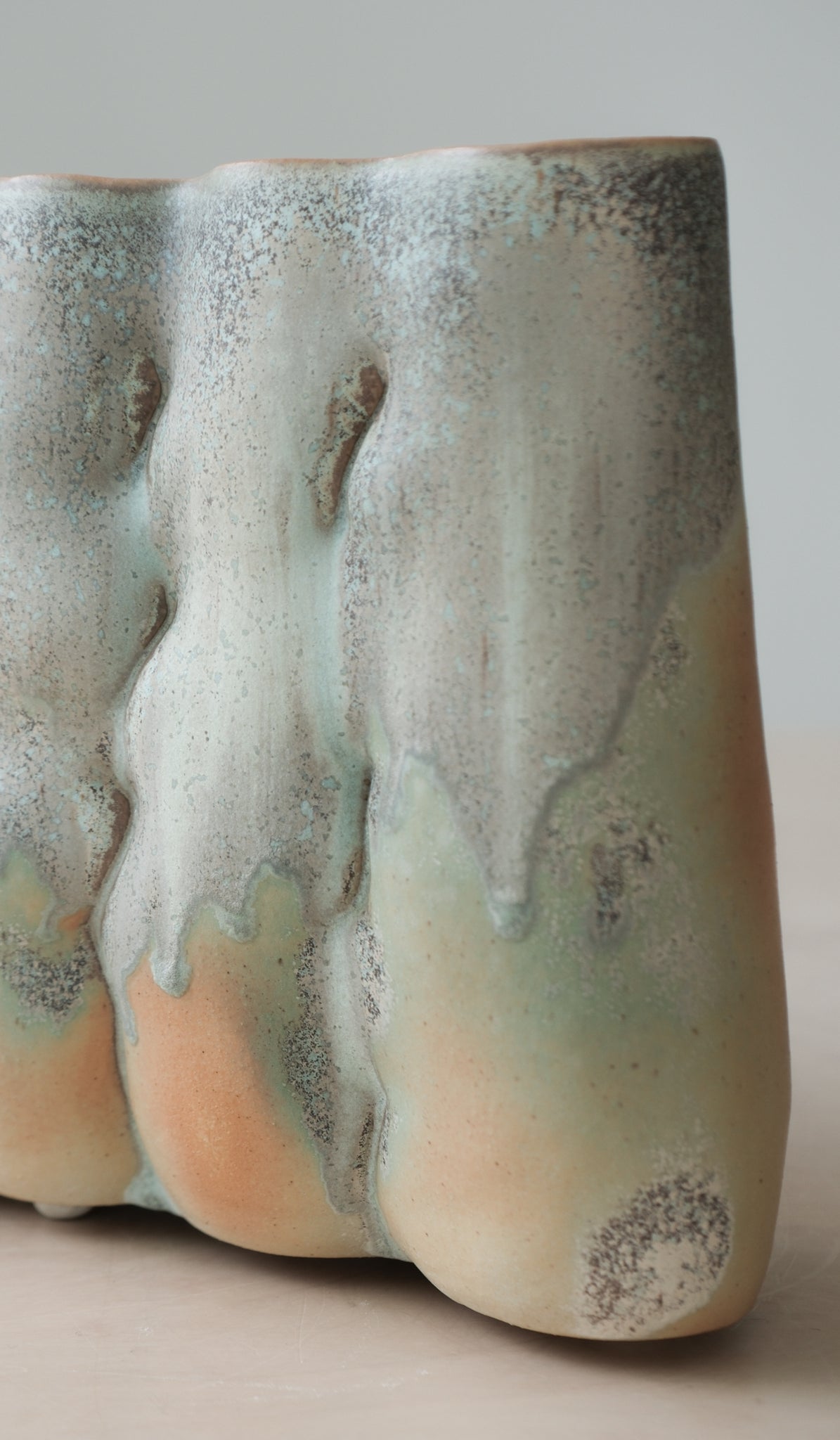 Clair Catillaz Long Matte Crystal Pinch Vessel