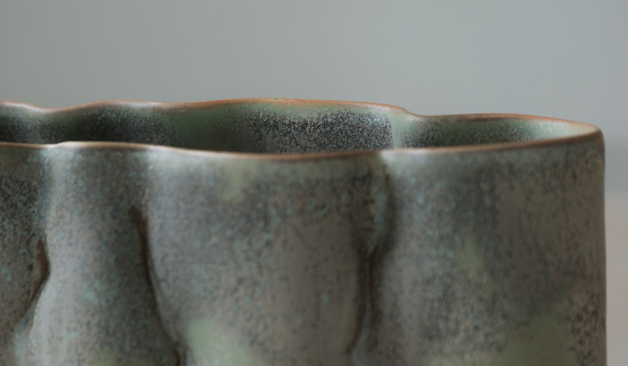 Clair Catillaz Long Matte Crystal Pinch Vessel