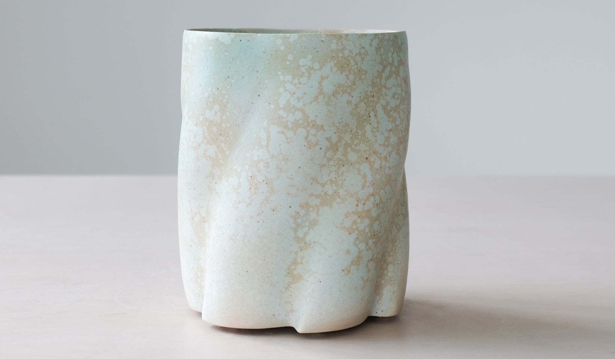 Clair Catillaz Matte Copper Crystal Twist Vessel