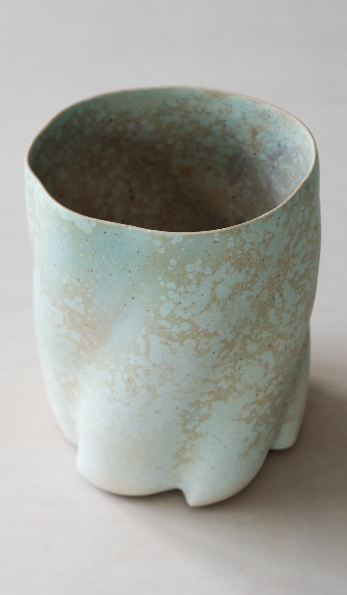 Clair Catillaz Matte Copper Crystal Twist Vessel