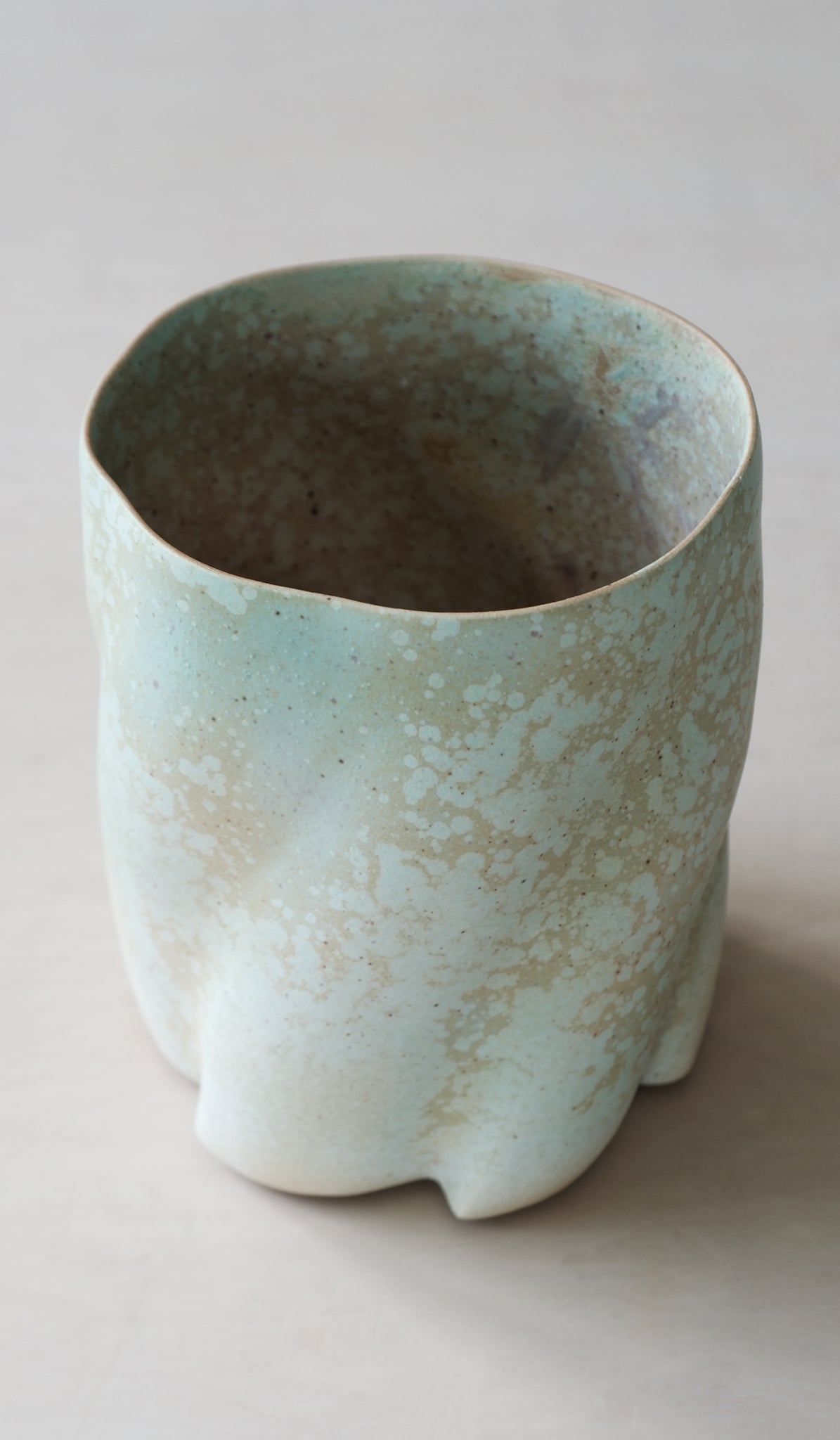 Clair Catillaz Matte Copper Crystal Twist Vessel