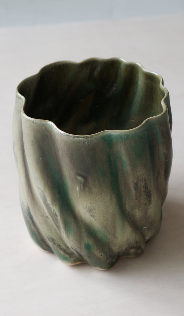 Clair Catillaz Multi Fired Dark Copper Ripple Vessel