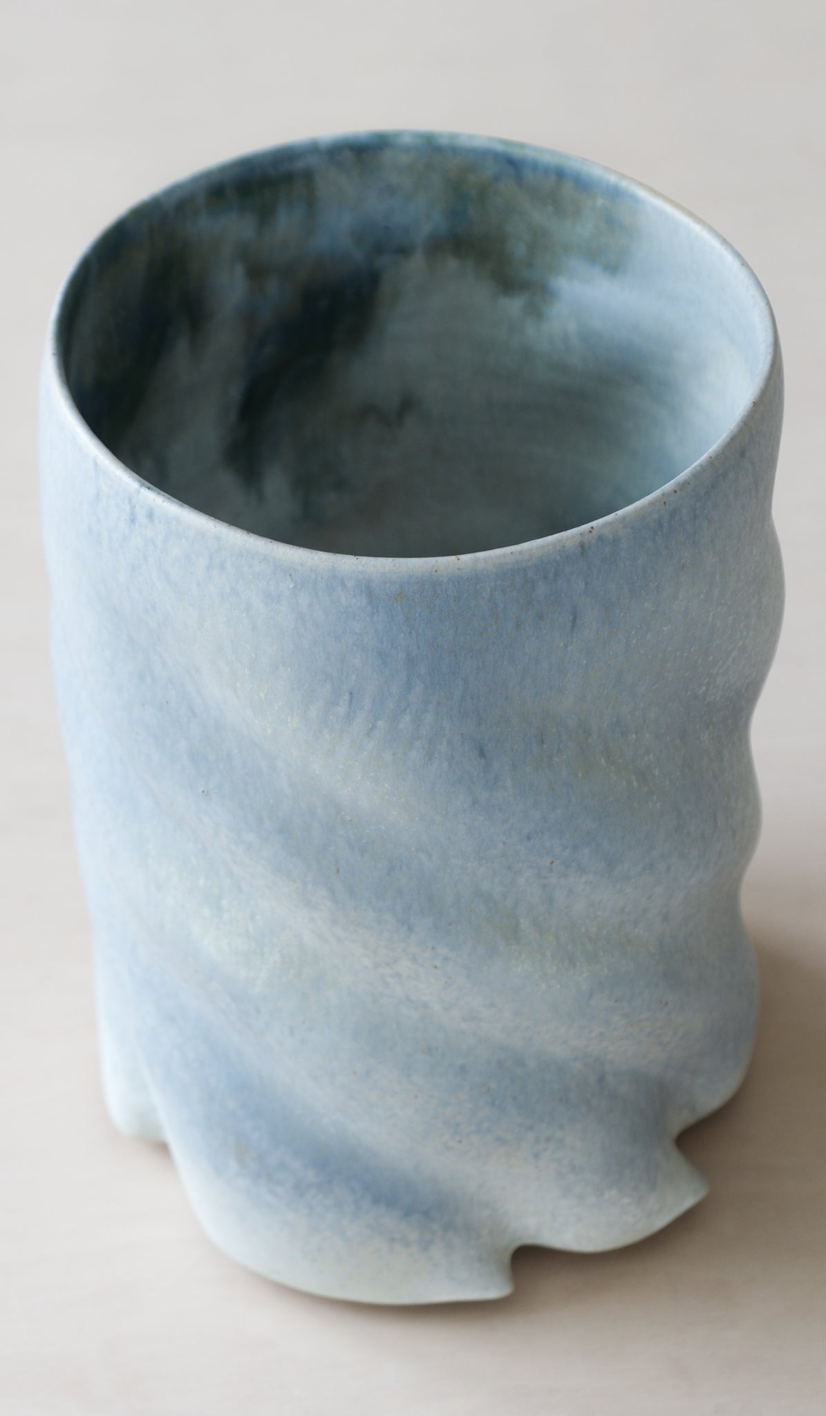 Clair Catillaz Pale Blue Matte Twist Vessel