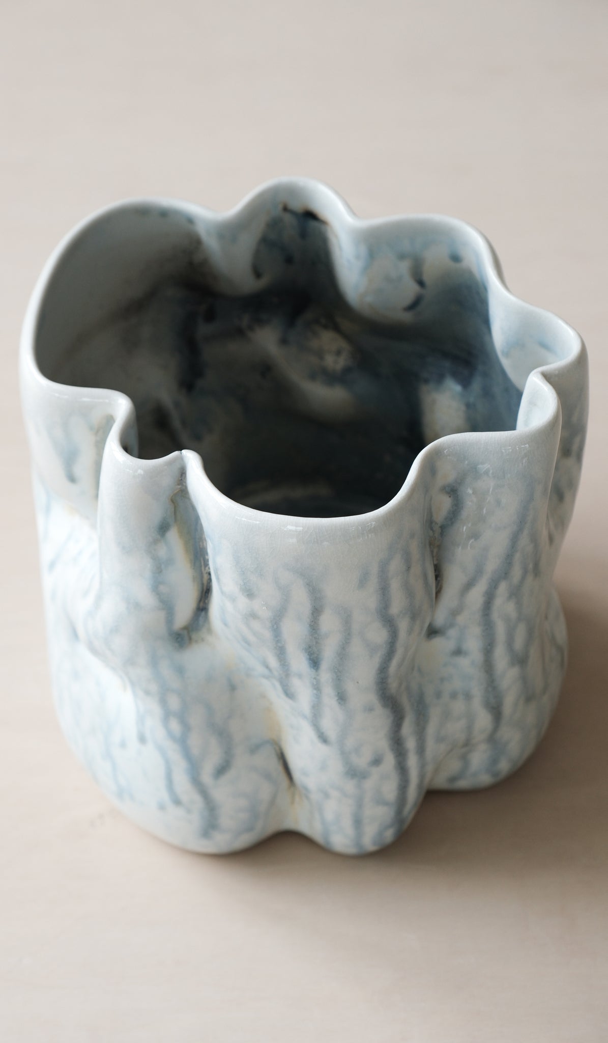 Clair Catillaz Short Blue Ash Drip Vessel