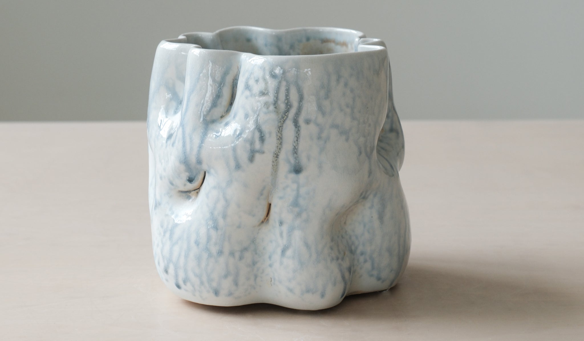 Clair Catillaz Short Blue Ash Drip Vessel