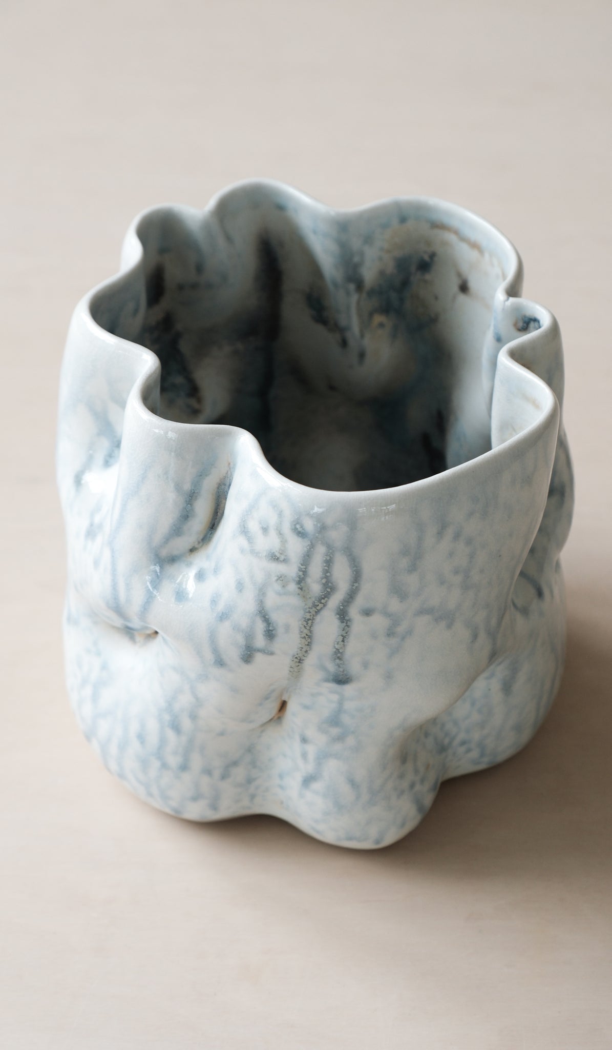 Clair Catillaz Short Blue Ash Drip Vessel