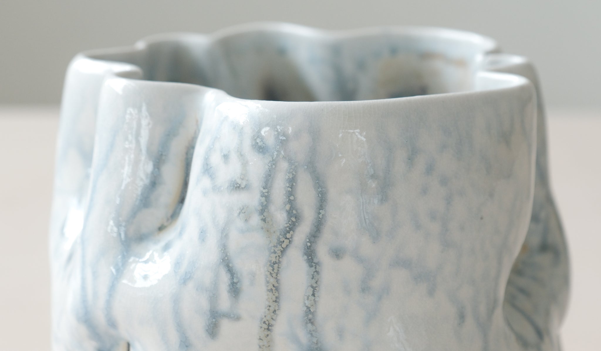 Clair Catillaz Short Blue Ash Drip Vessel