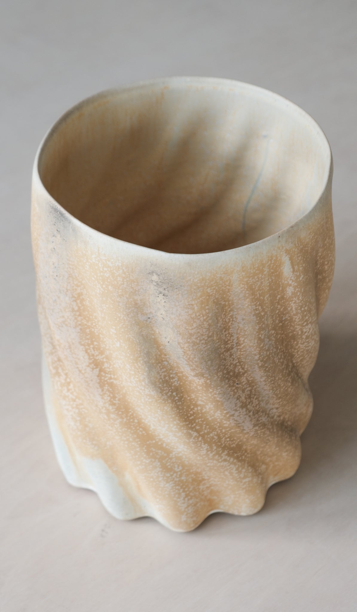Clair Catillaz Strong Yellow Twist Vessel