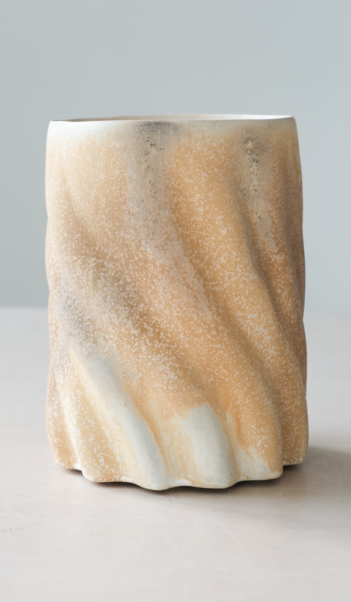 Clair Catillaz Strong Yellow Twist Vessel