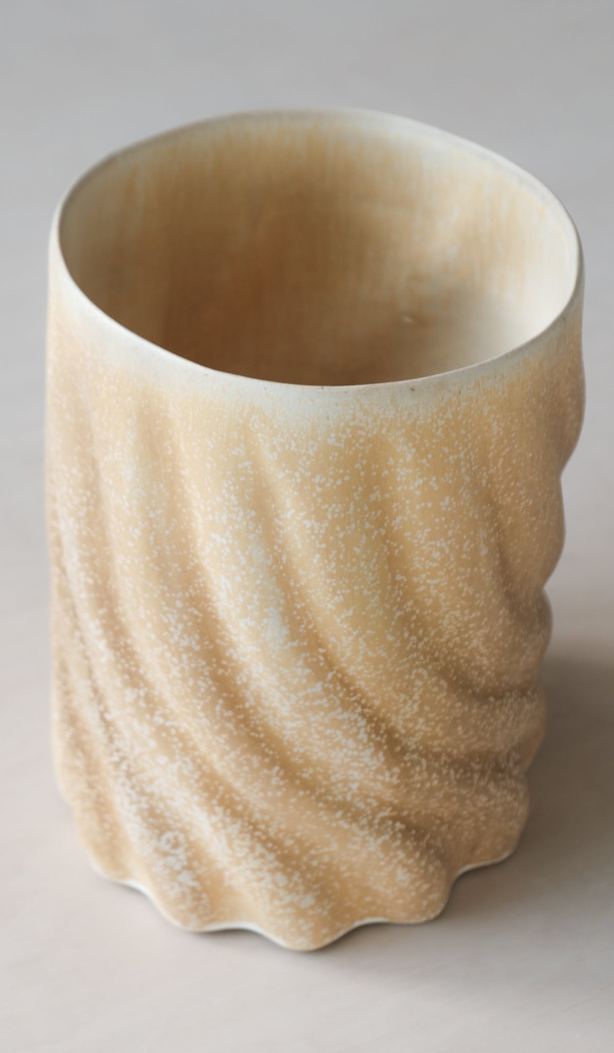 Clair Catillaz Strong Yellow Twist Vessel
