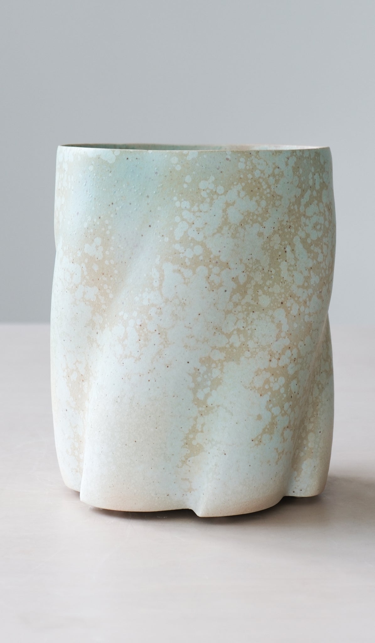 Clair Catillaz Matte Copper Crystal Twist Vessel