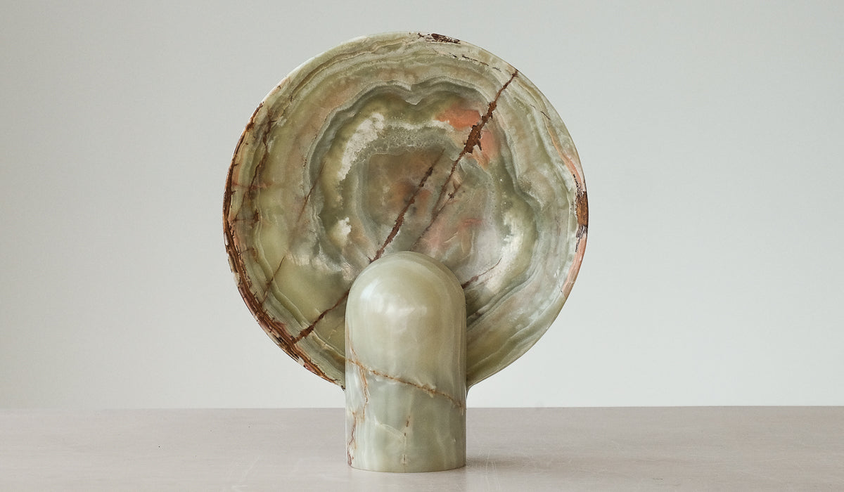 IN STOCK Studio Henry Wilson Bamboo Onyx Surface Sconce Table Lamp - Spartan Shop