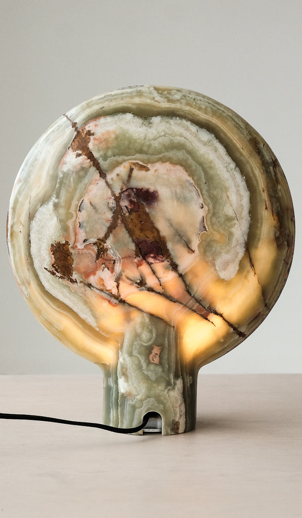 IN STOCK Studio Henry Wilson Bamboo Onyx Surface Sconce Table Lamp - Spartan Shop