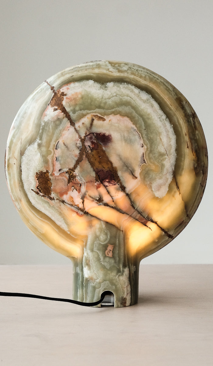 IN STOCK Studio Henry Wilson Bamboo Onyx Surface Sconce Table Lamp - Spartan Shop